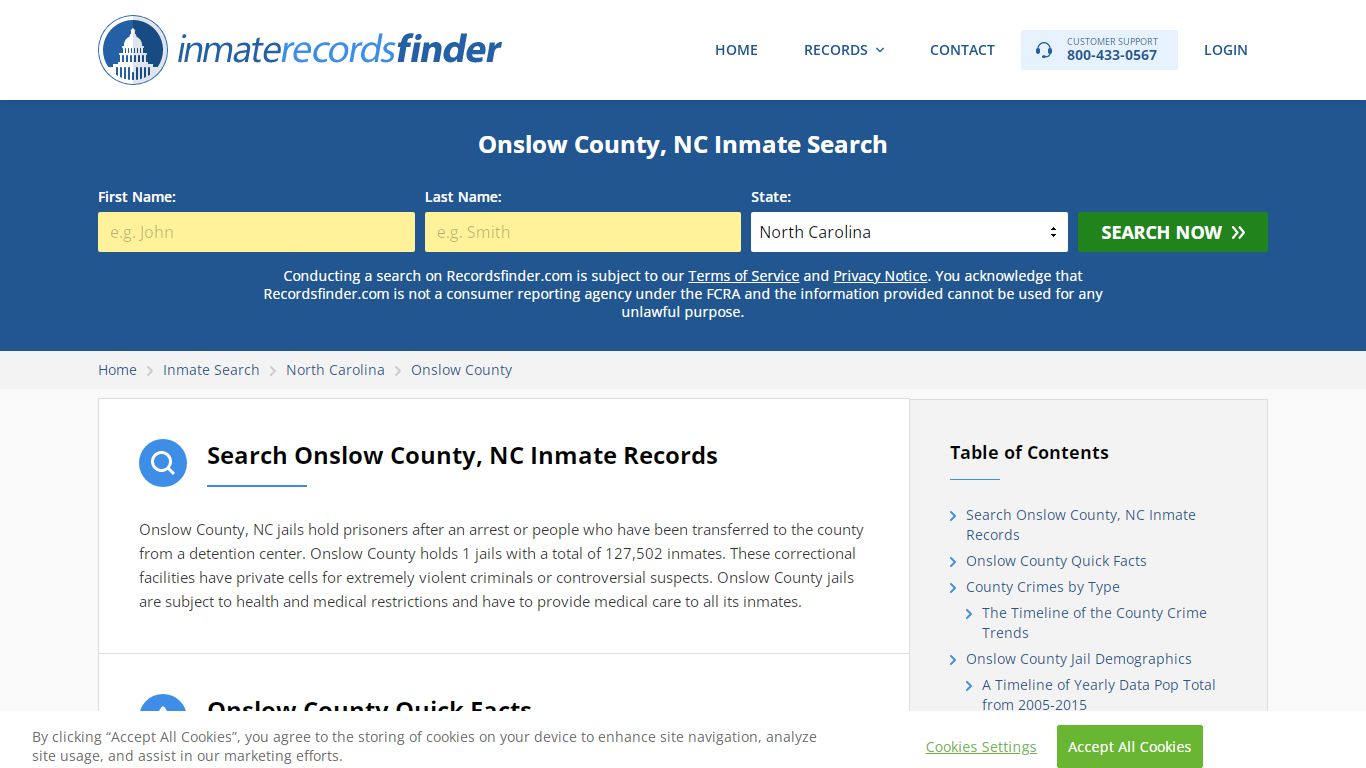 Onslow County, NC Inmate Lookup & Jail Records Online